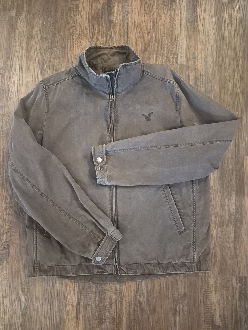 Vintage Y2K American Eagle Outfiters Brown full-zip utility Jacket Men Sz L